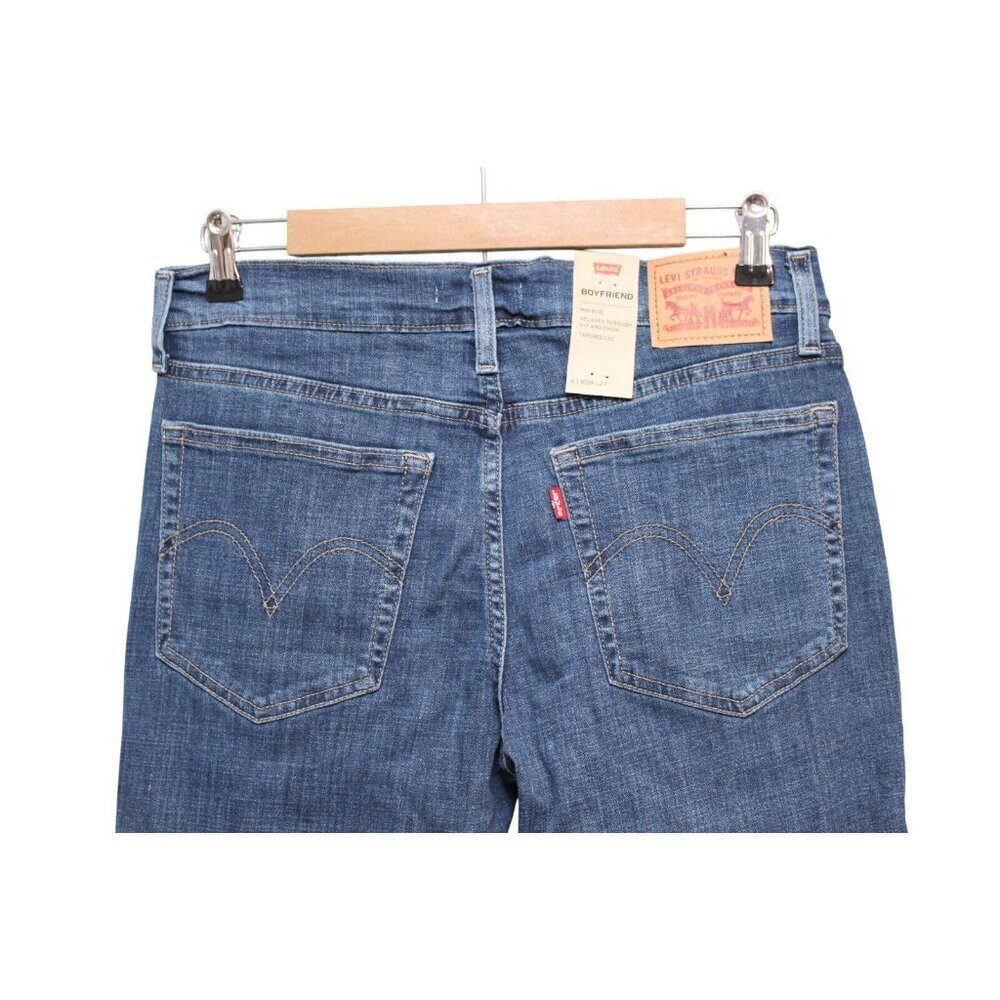 NWT Levi's Boyfriend Jeans Size 8 29 x 27 Mid Rise Denim Relaxed Fit Tapered Leg - Picture 11 of 15